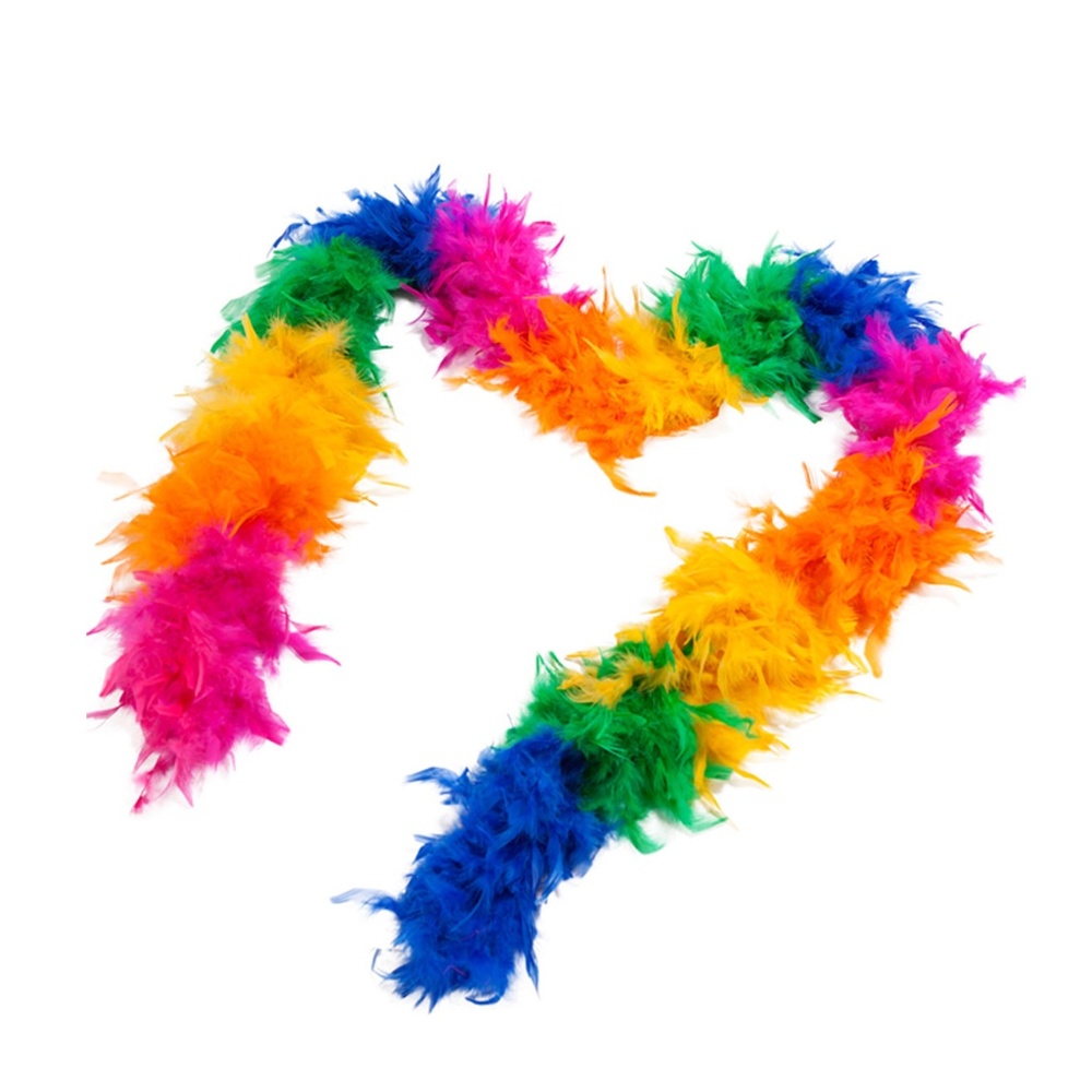 Rainbow Feather Boa Pride 72 Inches Long